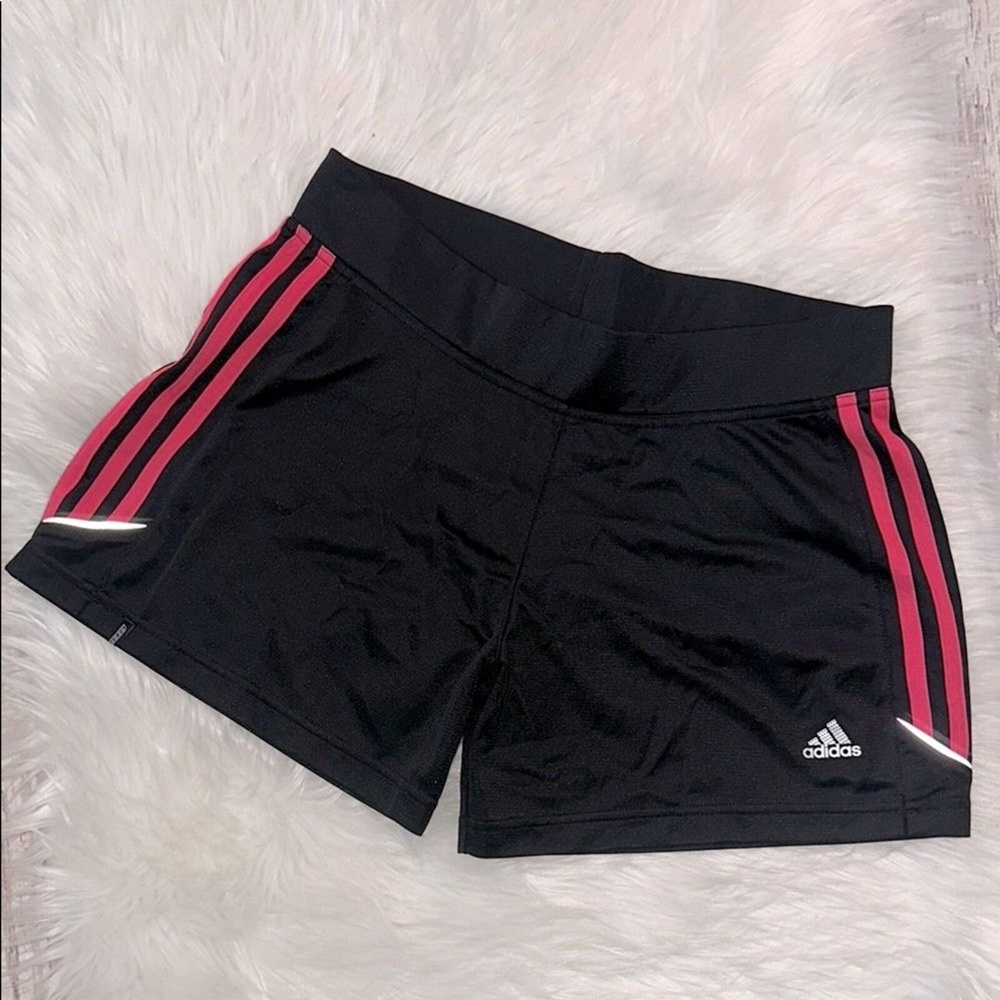 Adidas Pink and Black Athletic Shorts with Moisture-Wicking Fabric Size Medium - Picture 13 of 16